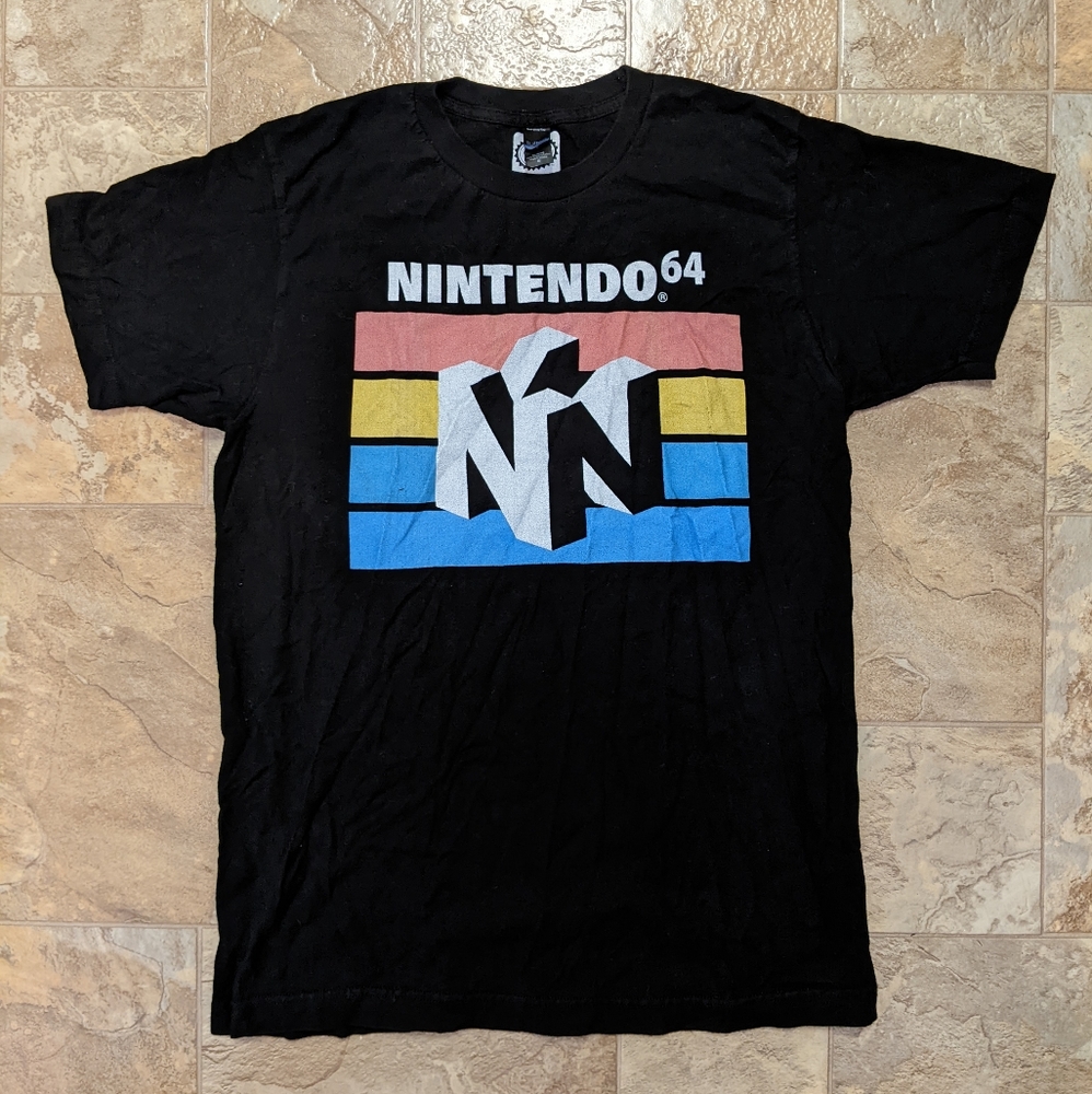 NINTENDO 64 Retro Style Black Tee T-Shirt Youth Size Medium